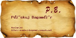 Páskuj Bagamér névjegykártya